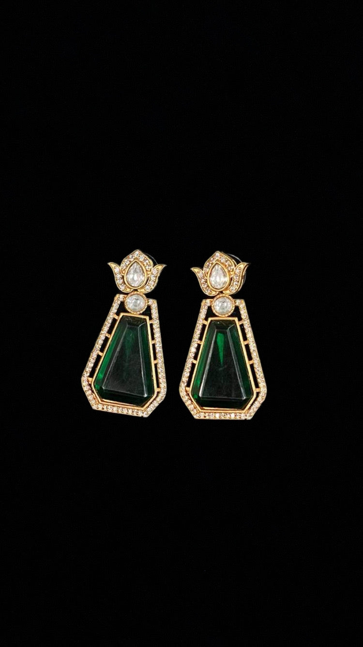 Green Bold Studs
