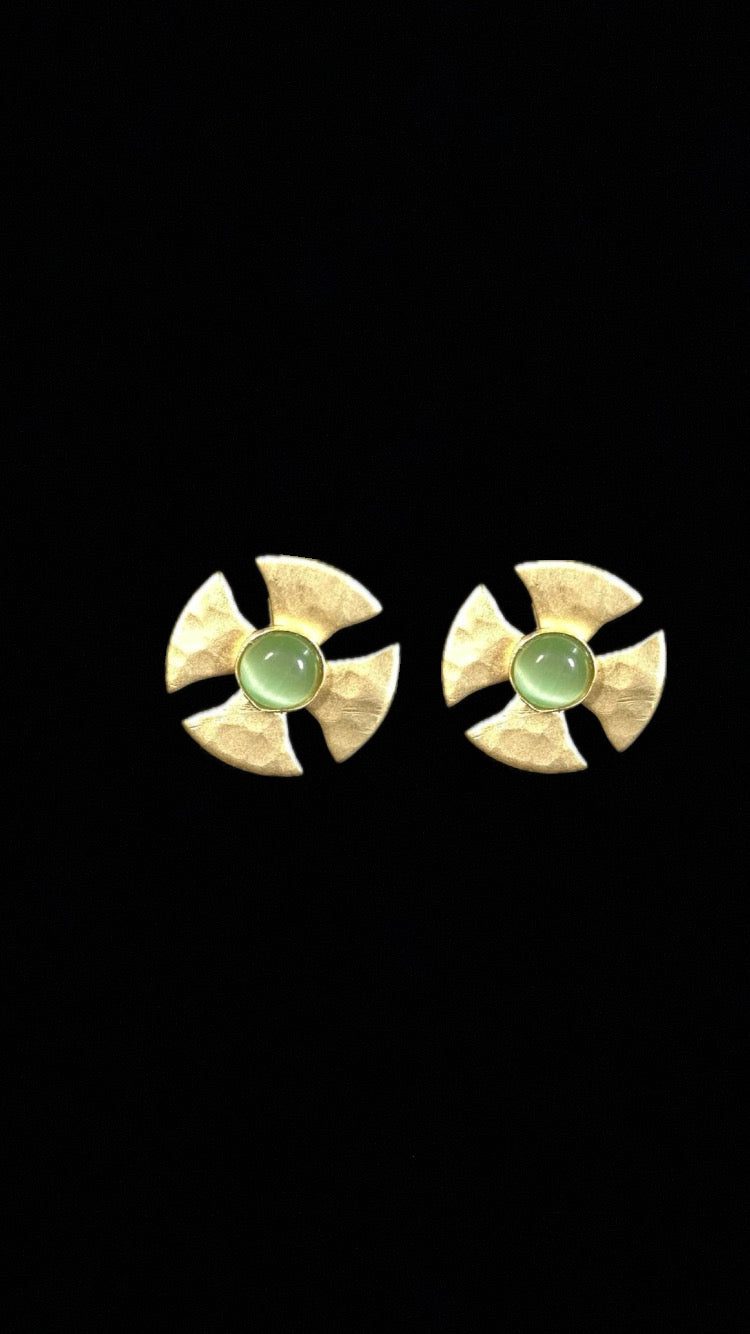 Gold Floral Studs