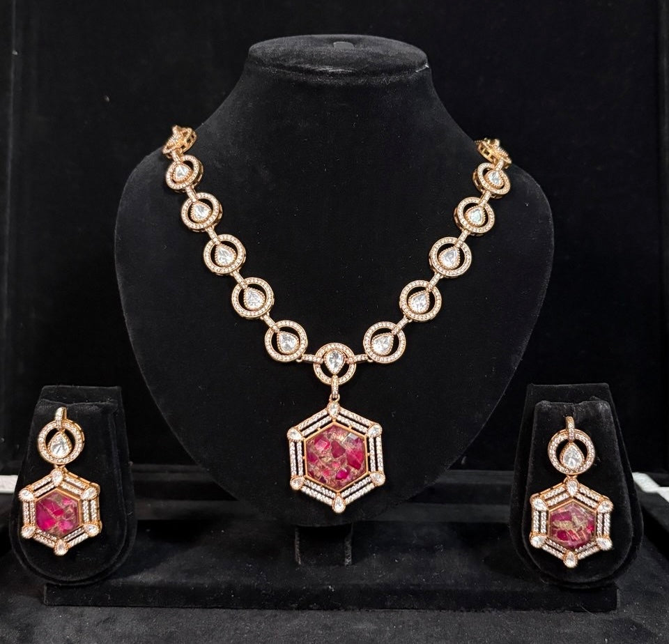 Doublet Hexagon Necklace