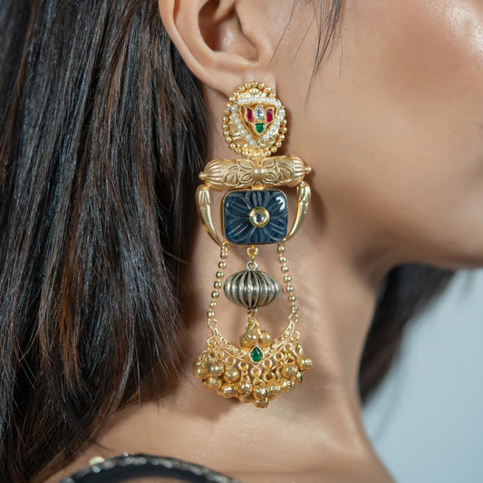 Kashmiri Ghungru Earrings – Traditional Elegance with Melodic Charm