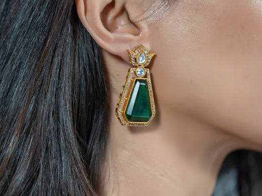 Green Bold Studs