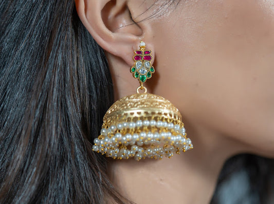 Kalki Jumkhas – Classic Charm with Regal Detailing