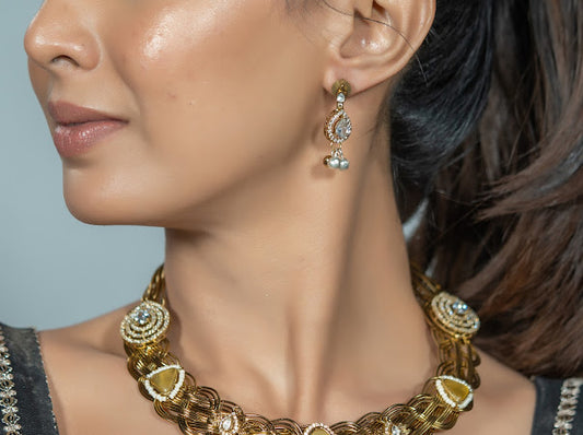 Yellow Wired Hasil with Stones – Radiant Heritage, Refined Style